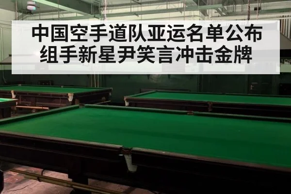 中国空手道队亚运名单公布 组手新星尹笑言冲击金牌